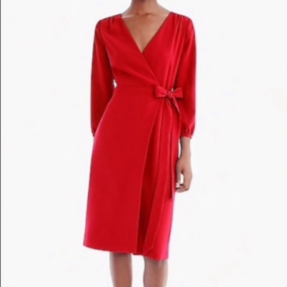 NWT  J Crew Wrap dress in 365 crepe size 0 Petite